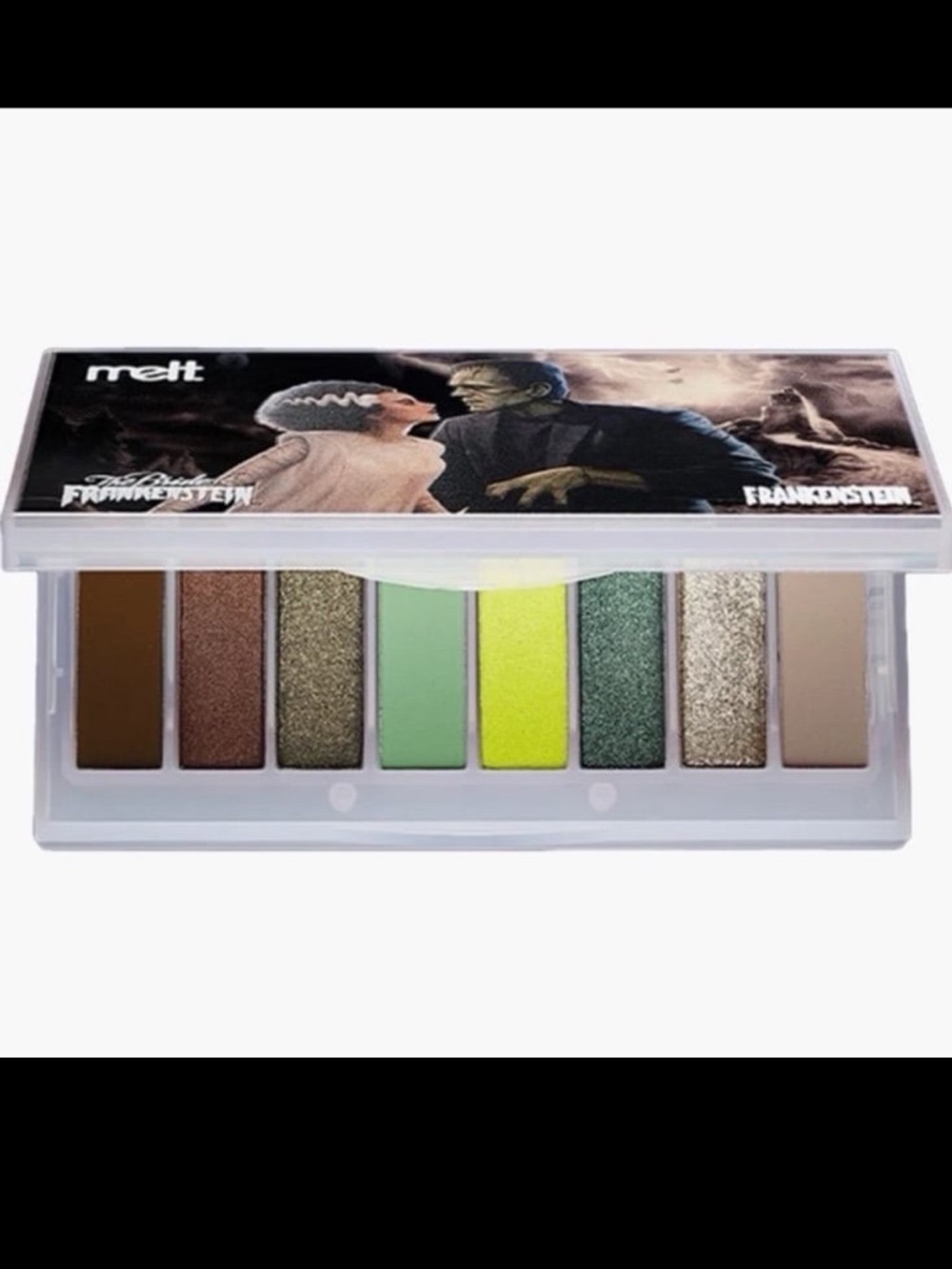 Melt cosmetics Universal Monsters Frankenstein and bride eyeshadow palette